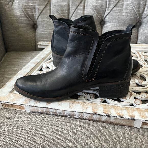 Korks by Kork-Ease Black Leather Ankle Boots Women’s 9.5 - Picture 6 of 8